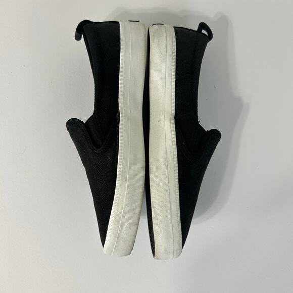 Sperry Crest Twin Gore Leather Sneakers Womens 6.5 Black White Slip On STS88660 - Picture 6 of 13